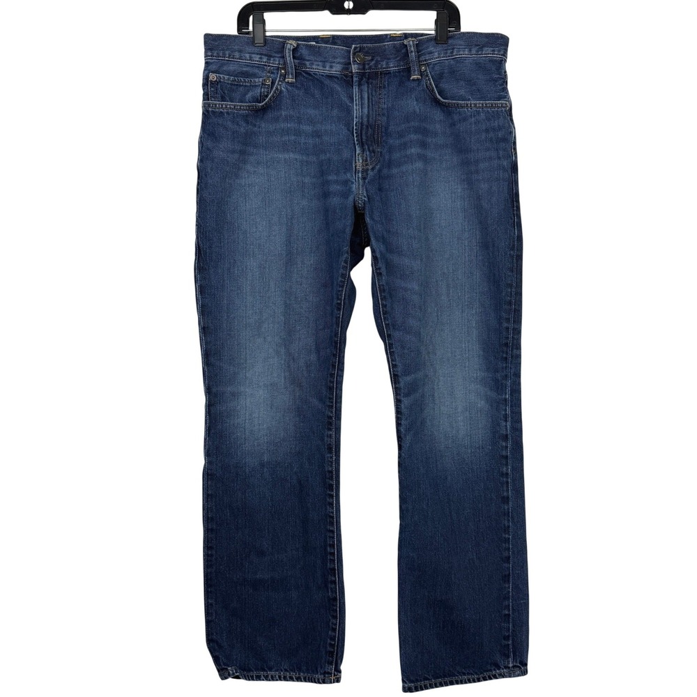 Gap 1969 Straight Leg Jeans Mens 38x32 (Actual 30") Dark Wash Blue Classic Denim